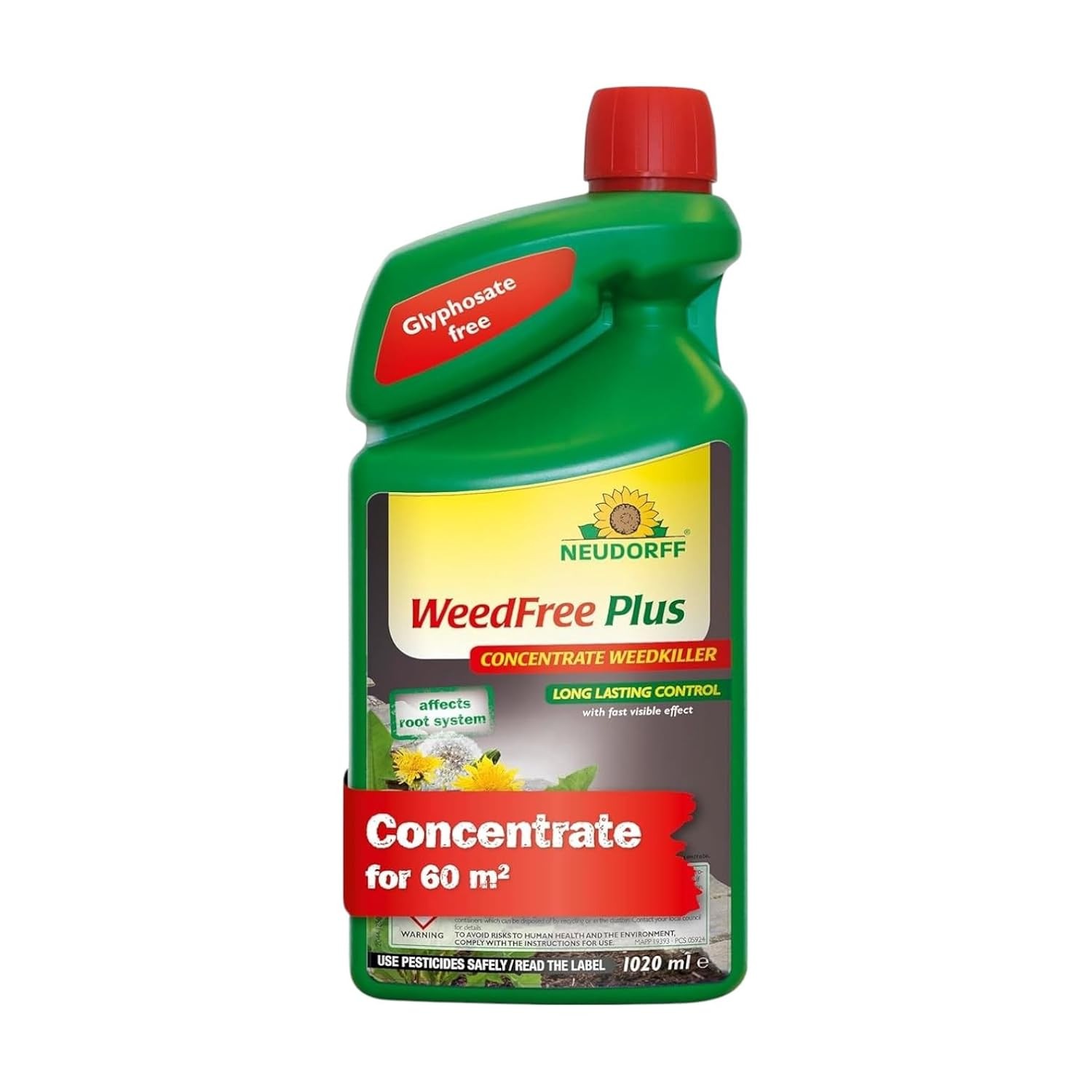 Neudorff Weedfree Plus Concentrated WeedKiller Long Lasting Glyphosate Free 1.2L