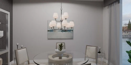 Quoizel NIE5028 Nielson 9 Light 29"W Chandelier - Black - Picture 7 of 7