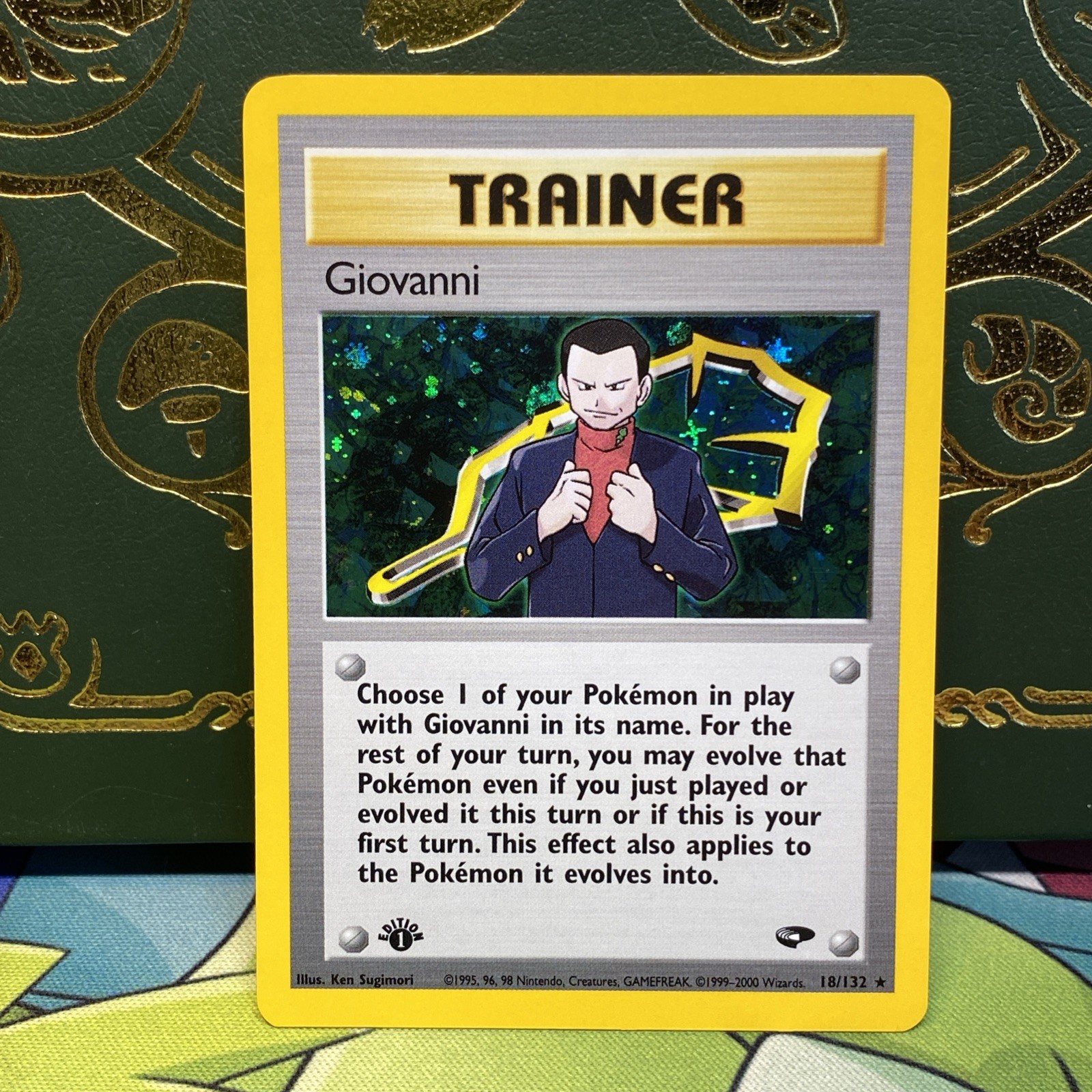Giovanni (18) 1st Edition Holofoil Holo Rare Gym Challenge 018/132 NM