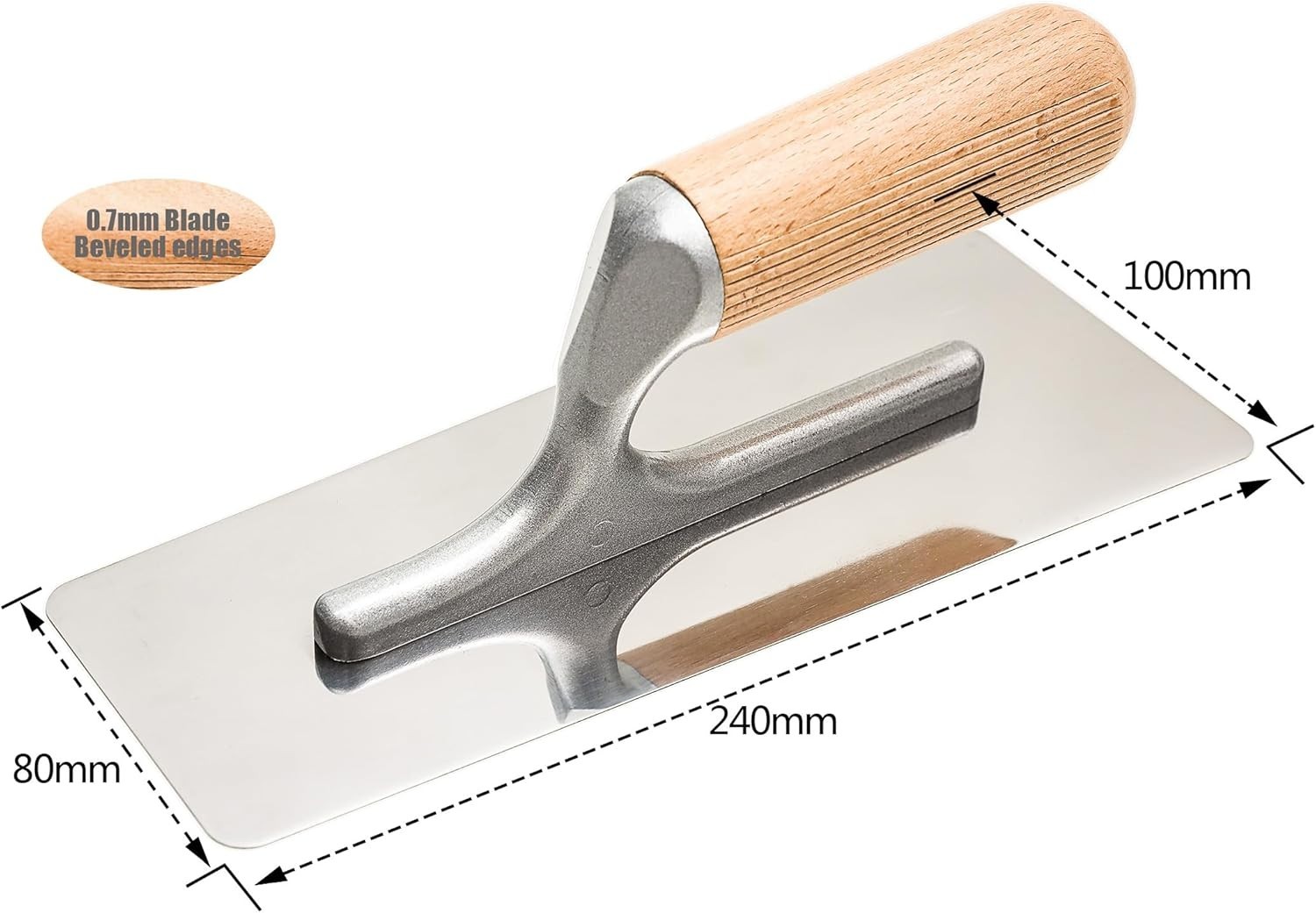 Polished Stainless Steel Venetian Plaster Trowel Set 3 PC Paint Plastering Tools