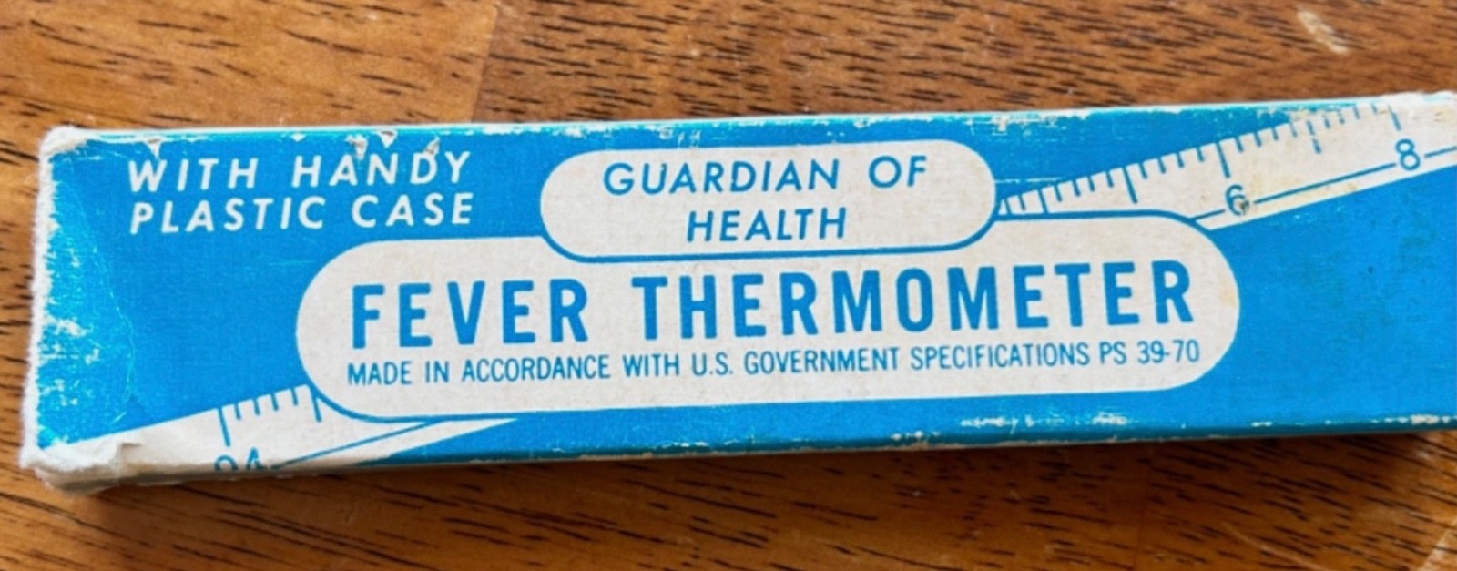 Guardian of health Vintage 1960’s Fever Thermometer with box