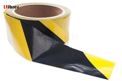Area Marking and Barrier Warning Tape, 100m, Yellow and Black