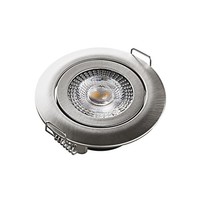 Led Einbaustrahler DL7202, IP20, Ø8.2Cm, 5W,3000K 380Lm 110°, Schwenkbar, Nickel
