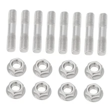  8 Sets M8x1.25 Double Headed Bolt Nut Set 42mm Exhaust Manifold Stud Nut 