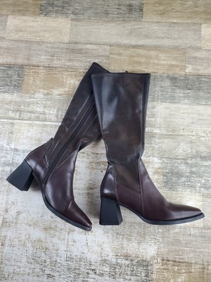 Vagabond HEDDA Tall Boots Womens Sz 6 Brown Leather Bootie