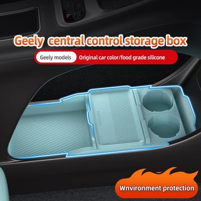 2025 For Geely EX2 Silicone Center Console Below Storage Box Organizer Mat