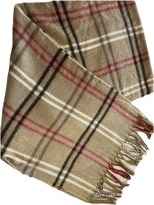 MADE IN ITALY Scarf Plaid Alternative  100% Acrylic Winter Outdoors Chic