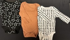 Baby Boy Clothing Lot 0-3 Months - 6 Long Sleeve One Pieces - Cloud Nine