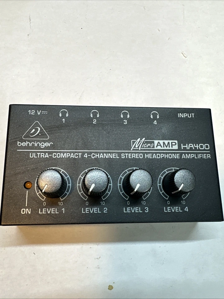 Behringer MicroAMP HA400 ultra-compact 4-channel stereo headphone amplifier - Image 4 of 4