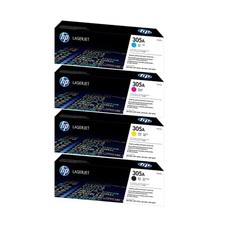 HP 305A Black/Cyan/Magenta/Yellow Standard Yield Toner Cartridge, Pack Of 4