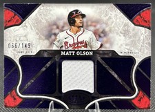 Matt Olson 2025 Topps Tier One Relics Purple Foil /149 Atlanta Braves