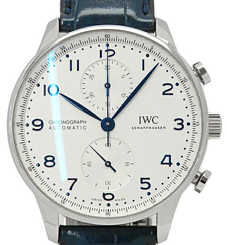 IWC Portugieser Chronograph IW371605 Automatic 40mm Box Papers Silver Men's