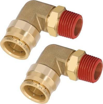 3/4'' Quick Push to Connect Fittings 3/4''OD × 1/2''NPT Thread, Gold