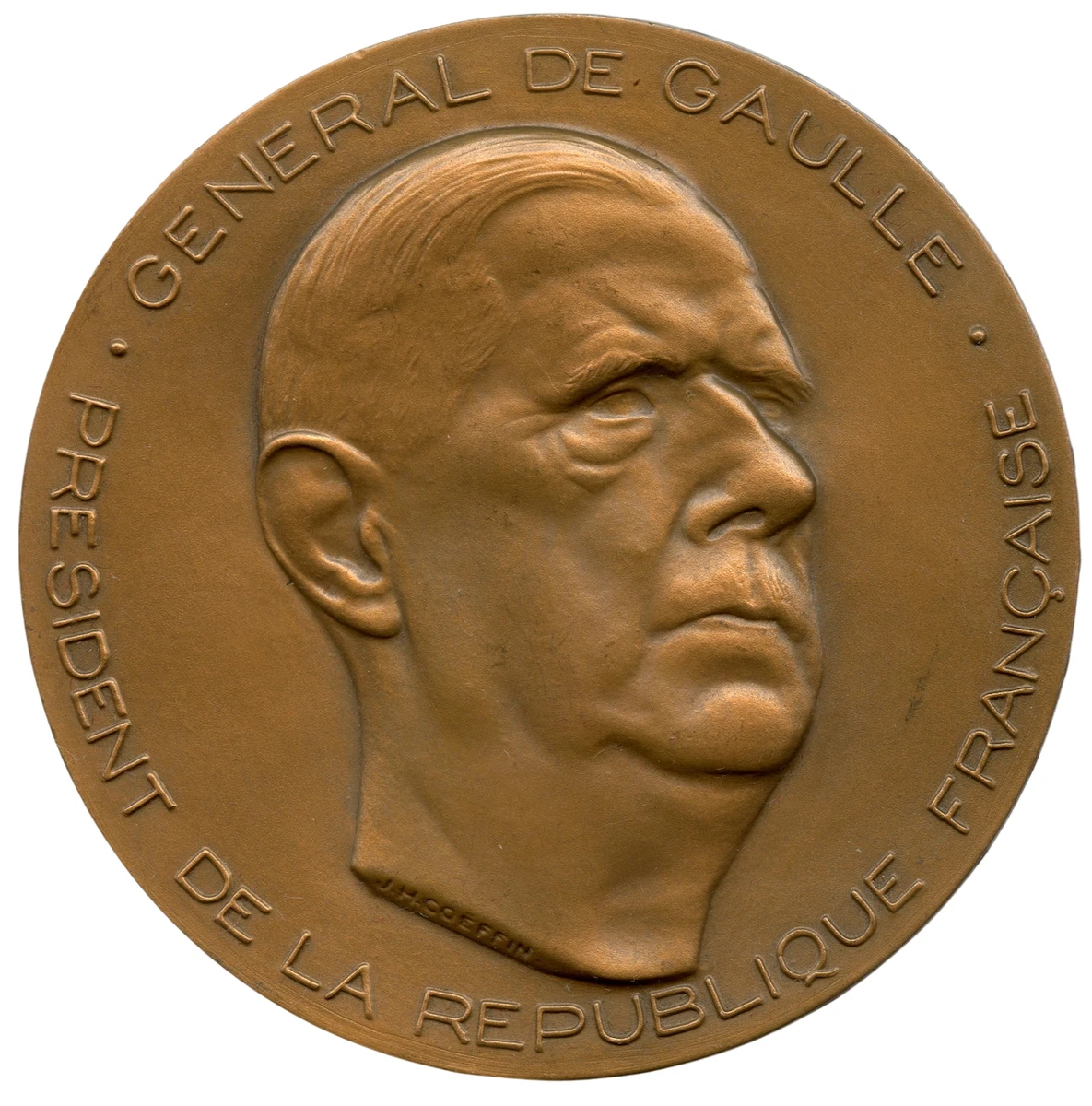 Très Grosse Médaille Général De Gaulle, Monnaie De Paris, 1970