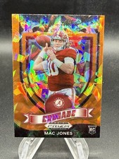 Mac Jones 2021 Panini Prizm Draft Picks Collegiate Crusdae Orange Ice RC #170