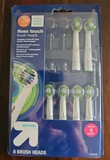 Up & Up Floss Touch Brush Heads Fits Most Oral B Electric Toothbrushes (6 Pack)