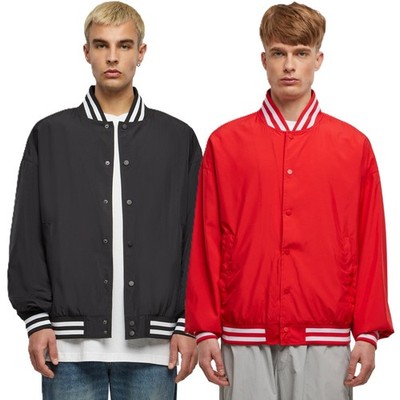 Build Your Brand Light College Jacket Herren Collegejacke bedruckbar Loose Fit