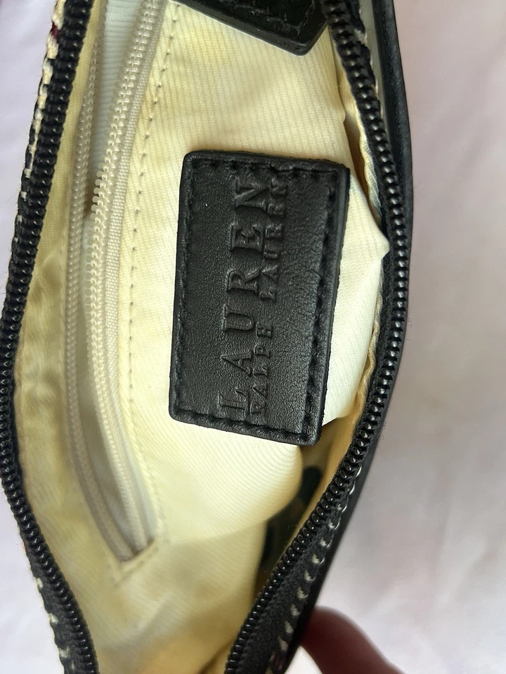 Ralph Lauren Herringbone гончая маленькая сумочка винтажный коричневый/черный/коричневый - Изображение 2 из 4