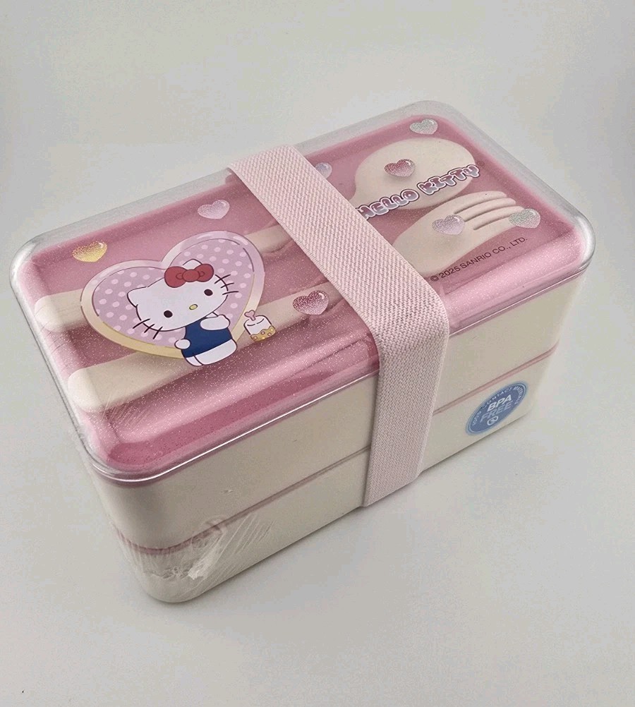 New Exclusive Hello Kitty Miniso Double Decker Bento Box with