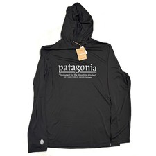 Patagonia Mens - Capilene Cool Daily Hoody Hut Tripper L/S T-shirt - Black