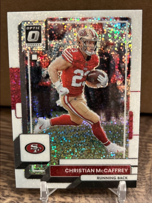 2022 Panini Donruss Optic Football - Christian McCaffrey #153 White Sparkle SSP