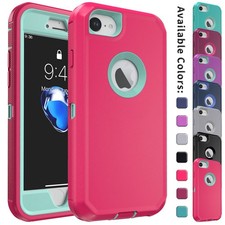 For iPhone 7 Case Heavy Duty Shockproof Protective Hard Triple Layer Phone Cover