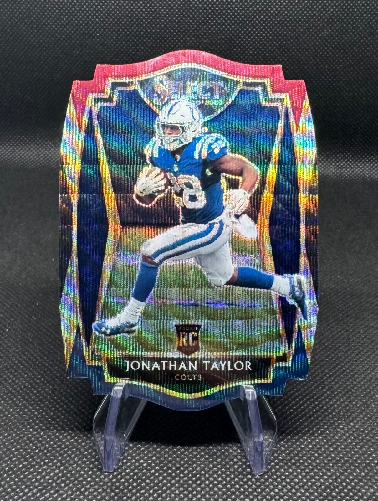 2020 Panini Select - Premier Level Jonathan Taylor #153 Tri-Color Prizm Die-Cut