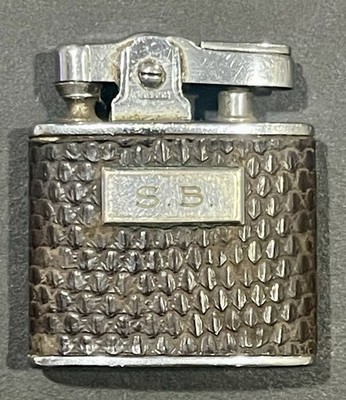 Vintage Ronson Standard Monogrammed Alligator Leather Automatic Lighter