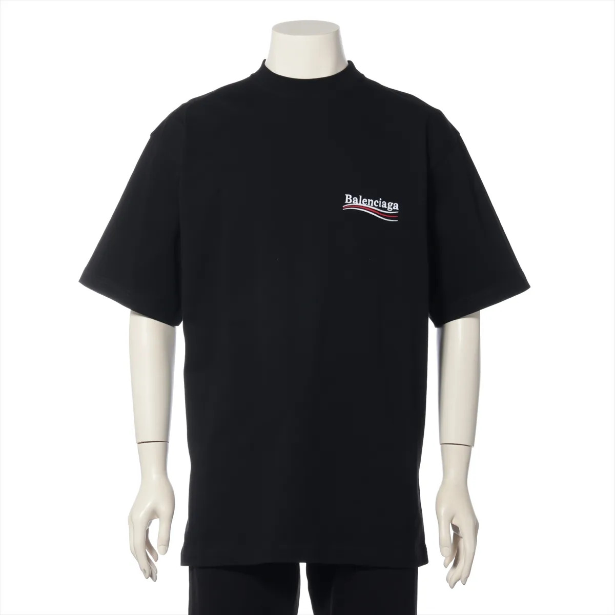 Balenciaga Campaign logo 24 years Cotton T-shirt XS Men's Black  641675 There is