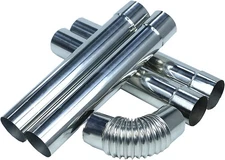 SoloWilder Wood Stove Pipe 2.36" Flue Extension Stainless Steel 14.17in Chimney 