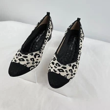 Walking Cradles Flats Women's 9 Slip On Shoes Hester Leopard Black W-149306 New