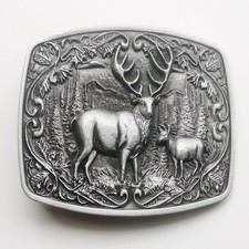 Outdoor Double Deer Zinc Alloy Belt Buckle Fashion Trend Belt Buckle