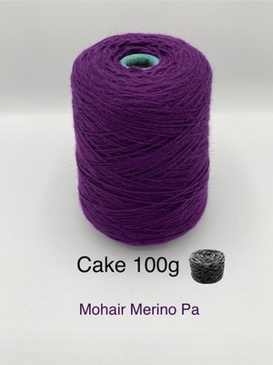 Mohair 41% Virgin Wool 42% Pa 17% Zegna Baruffa Luxury Yarn Cake 100g Color Plum