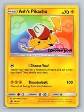 Ash's Pikachu SM108 Pokémon TCG Promo SM Promos Near Mint on eBay