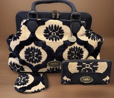 Cake By Petunia Pickle Bottom Diaper Or Tote Bag Black Velvet Cosmopolitan 3pc