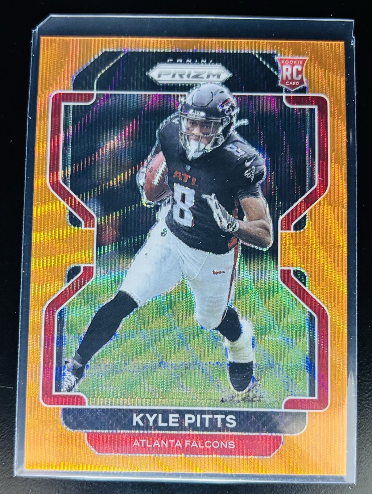 Kyle Pitts 2021 Panini Prizm Orange Wave Prizm Rookie RC /60 Atlanta Falcons