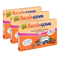 Goya Sazon Seasoning Coriander & Annatto, 36 Packets 3 Pack = 108 Packets Total