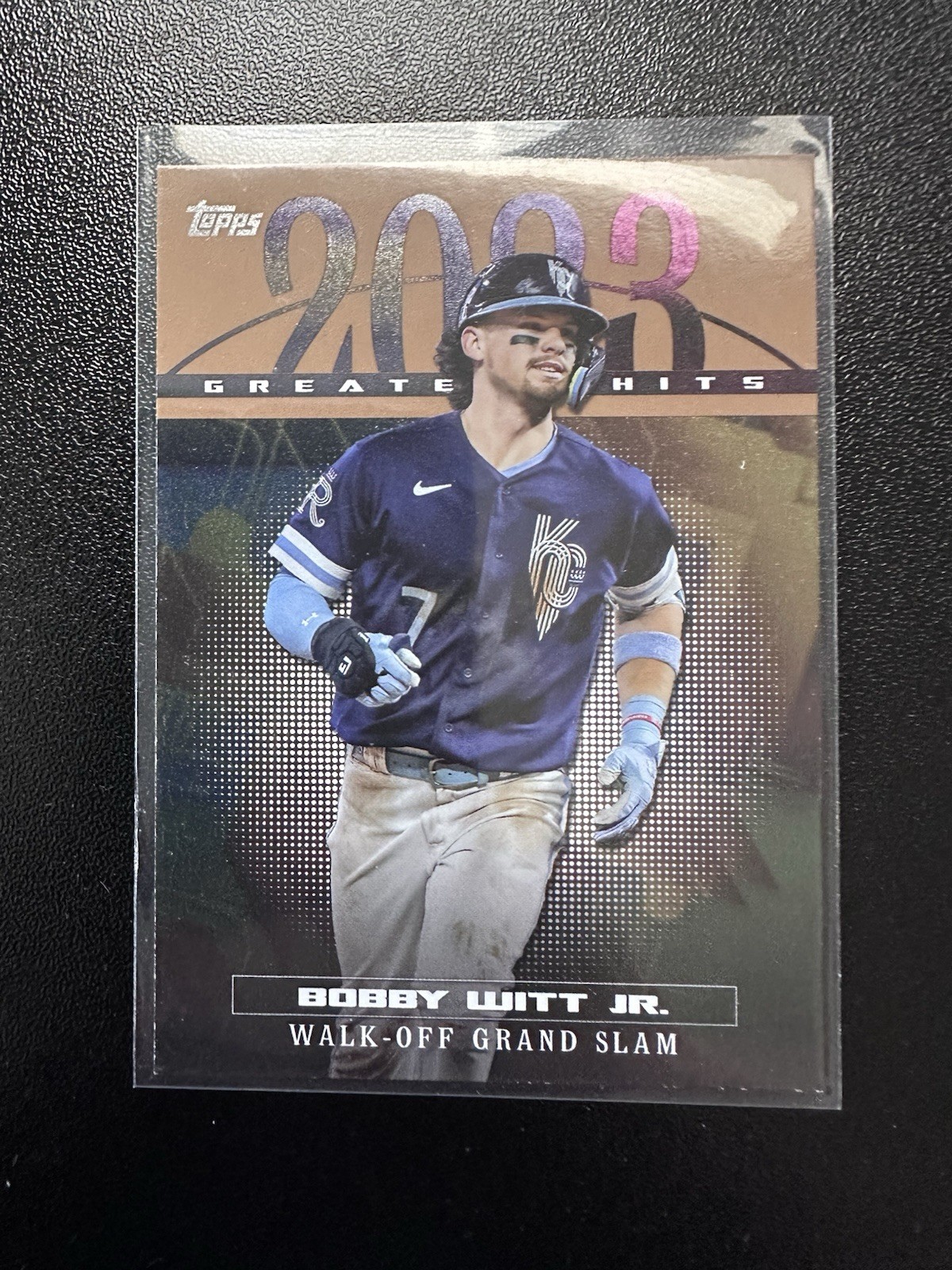 Topps 2024 Series 1 Bobby Witt Jr Royals 2023 Greatest Hits 23GH-9 Gold /75