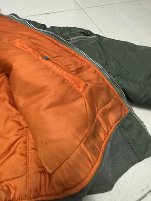 VTG 1970s USAF ALPHA INDUSTRIES MENS M GREEN VIETNAM MA-1 FLYER