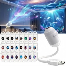 2-in-1 Galaxy Night Light HD Smart Dynamic 5D Holographic Night Light Projector