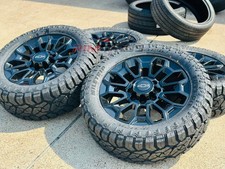 4 New Replica Gloss Black 22x8.5 Rims Wheels W35125022 Tires Gmc 2500 8x180
