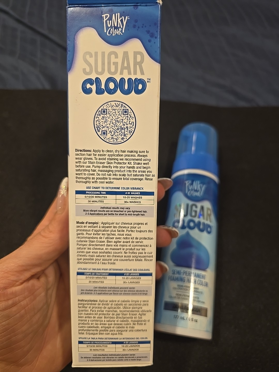 PUNKY COLOUR Sugar Cloud Semi-Permanent Foaming Hair Color- JAWBREAKER- 6oz