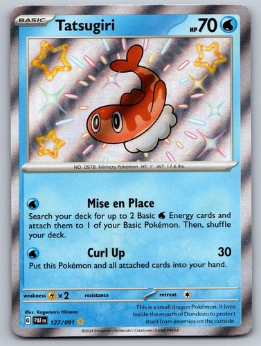 Tatsugiri 127/091 Shiny Rare Paldean Fates Pokemon Holo Near Mint
