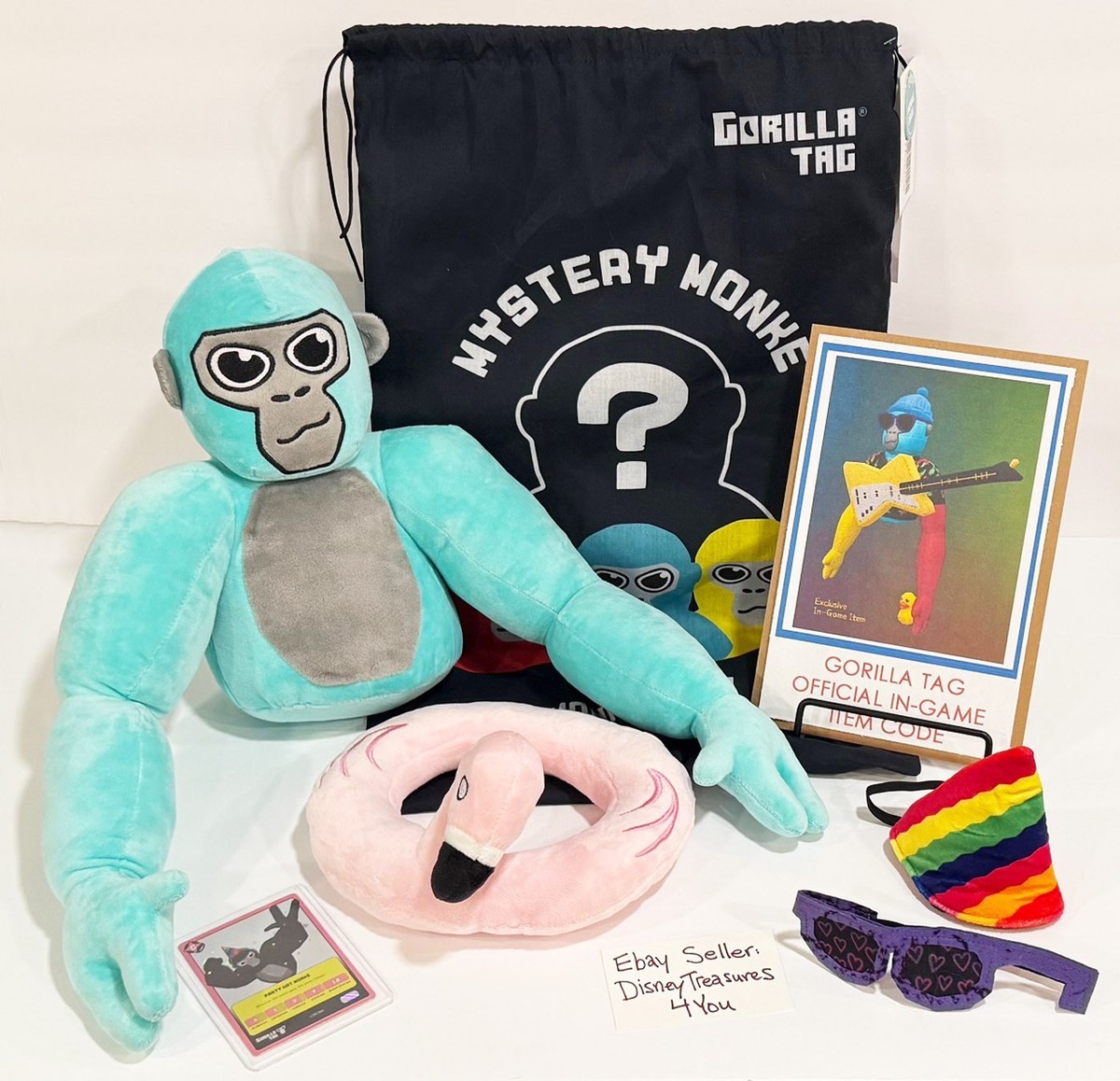  ぬいぐるみ monkey Mサイズ Gorilla Tag BLUE Plushie & Game Code Official Monke Plush Juniper