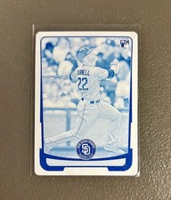 2012 Bowman Baseball Cyan Printing Plate 194 James Darnell RC 1/1 Padres Rookie