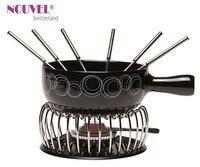 KäSefondue-Set 6 Personen Nouvel Swiss Circles Mit Design-Rechaud Sale Aktion