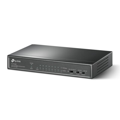 TP-Link TL-SF1009P 9-Port 10/100Mbps (8x PoE+ Switch), Schwarz, 65 Watt, NEU