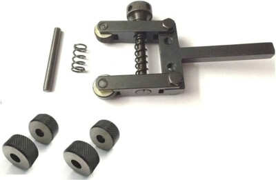 Spring Loaded Clamp Type Knurling Tool 2'' Capacity for Lathes+4 Spare Knurls USA