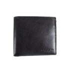 NEW! COACH DOUBLE BILLFOLD/WALLET  SPORT SOFT CALF LEATHER F75084, Black