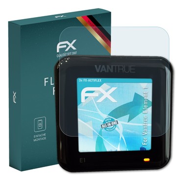 atFoliX 3x Folie für Vantrue Element 1 Schutzfolie klar&flexibel